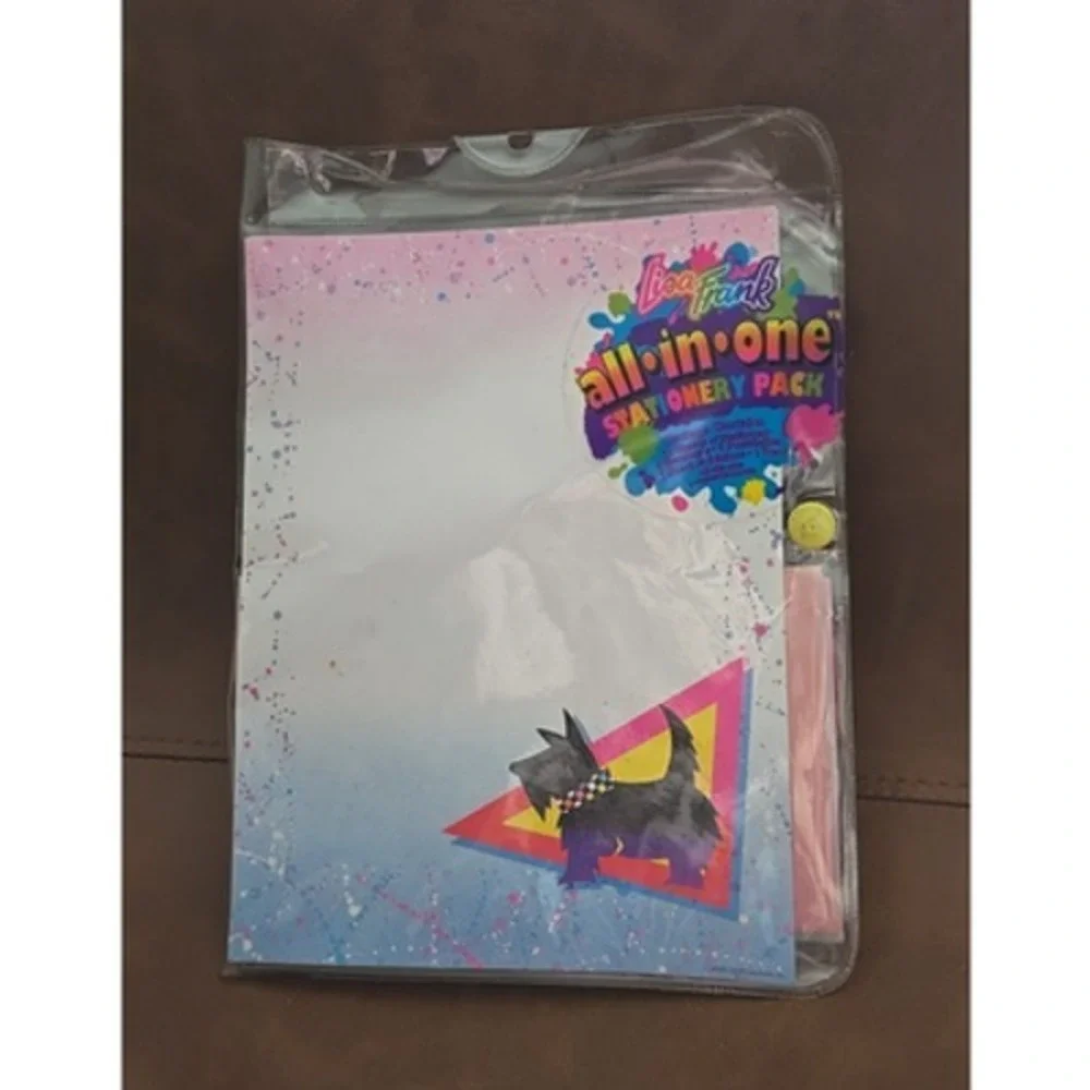 Vintage Lisa Frank All-In-One Stationary Pack 13 Papers & 6 Envelopes Incomplete